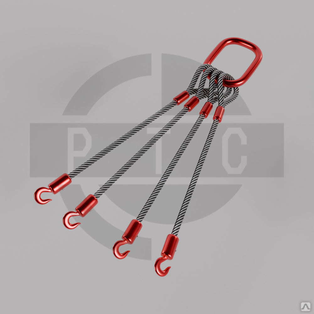 Строп канатный четырехветвевой 4СК 20,0/5000 в Омске - цены - РТС